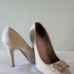 Luxurious Suede High Heel Pumps with Decorative Knot